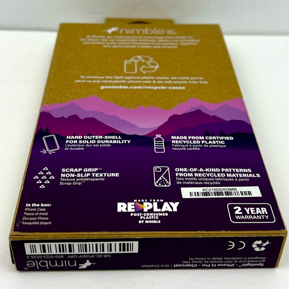 NIMBLE TECH FOR GOOD, iPhone 13 PRO PROTECTIVE CASE, BLACK AND WHITE COLORS - Picture 6 of 12